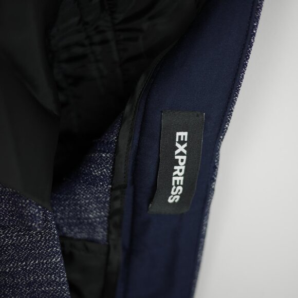 EXPRESS Women's 14 Blue & Red LOT OF 2 PAIRS Slacks Columnist Fit ankle pants - Picture 9 of 14